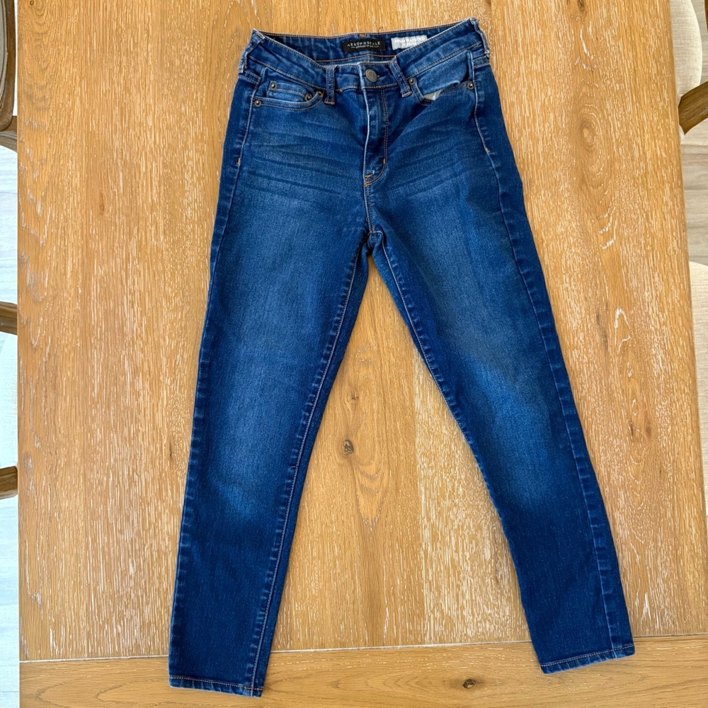 Aeropostale Blue High Waist Skinny Jeans size 2